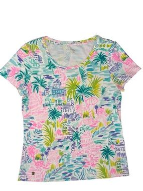 Lilly Pulitzer Halee Top in Multi Private Island Print